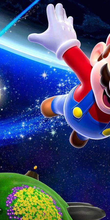 Phone wallpaper: Super Mario Galaxy, Mario, Video Game free download
