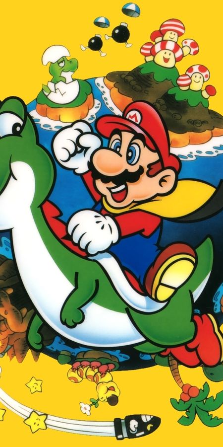 Phone wallpaper: Mario, Video Game, Super Mario World free download