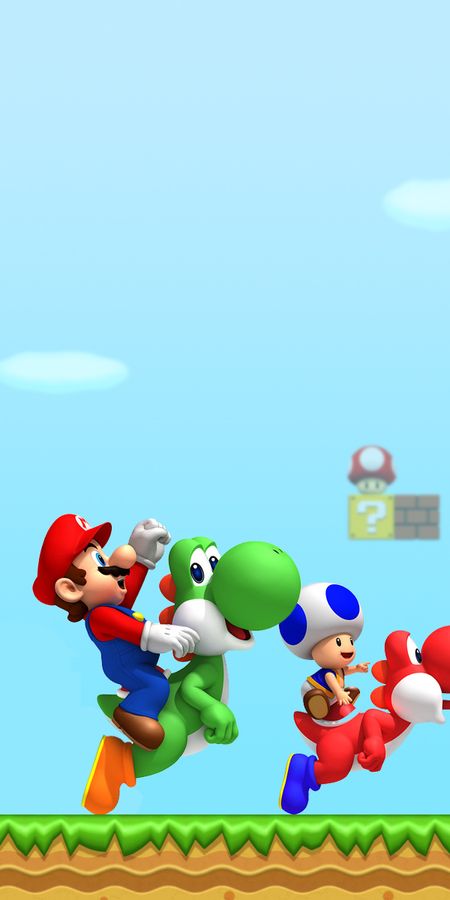 Phone wallpaper: Mario, Video Game, New Super Mario Bros, New Super Mario Bros Wii free download