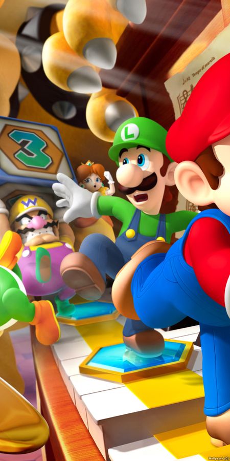Phone wallpaper: Mario Party Ds, Mario, Video Game free download