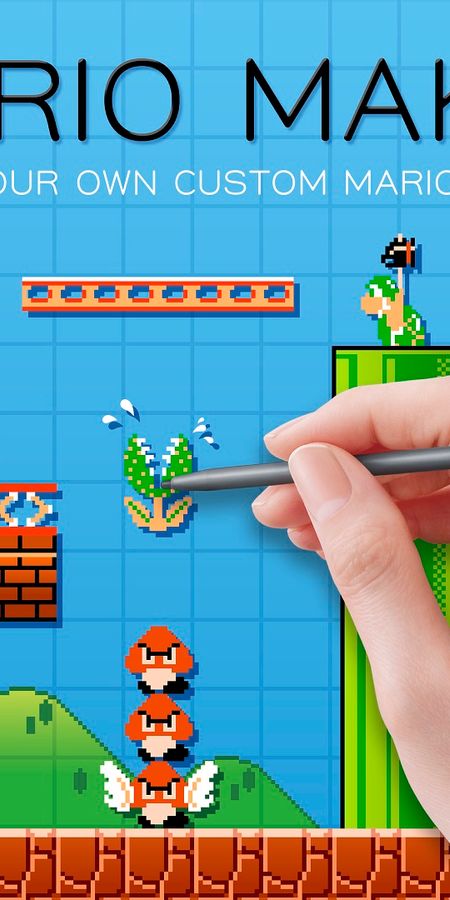 Phone wallpaper: Super Mario Maker, Mario, Video Game free download