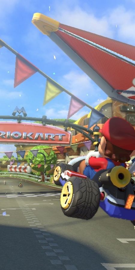 Phone wallpaper: Mario Kart 8, Mario, Video Game free download