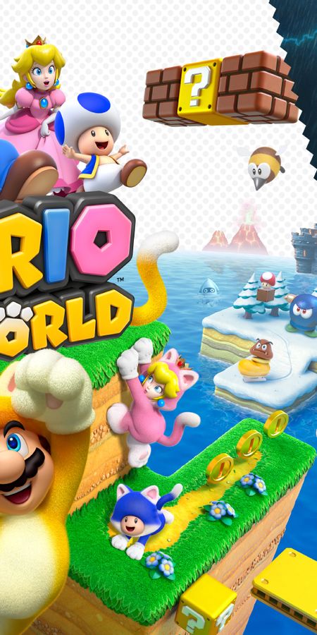 Phone wallpaper: Mario, Video Game, Princess Peach, Toad (Mario), Bowser, Luigi, Bowser Jr, Bowser’S Fury, Super Mario 3D World + Bowser’S Fury free download