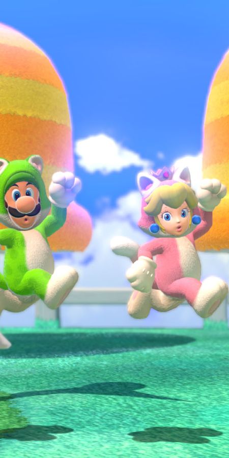 Phone wallpaper: Mario, Video Game, Princess Peach, Toad (Mario), Luigi, Super Mario 3D World + Bowser’S Fury free download