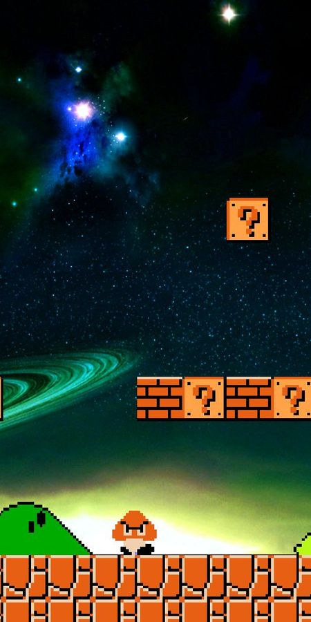 Phone wallpaper: Goomba, Mario, Video Game free download