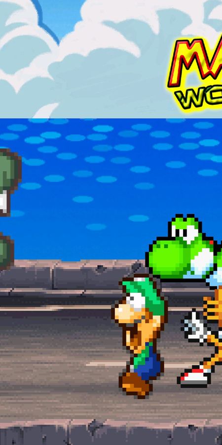 Phone wallpaper: Mario, Crossover, Video Game, Sonic The Hedgehog, Yoshi, Luigi, Petey Piranha free download
