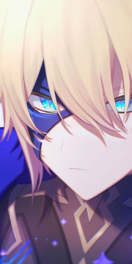 Phone wallpaper: Blonde, Blue Eyes, Video Game, Genshin Impact, Dainsleif (Genshin Impact) free download