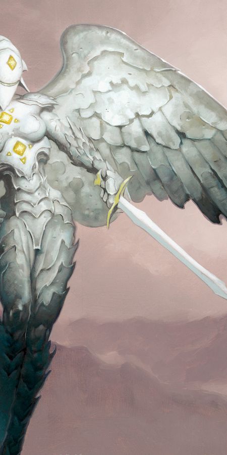 Phone wallpaper: Game, Armor, Sword, Magic: The Gathering, Angel Warrior, Platinum Angel free download
