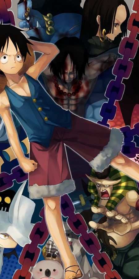 Phone wallpaper: Anime, Portgas D Ace, One Piece, Monkey D Luffy, Boa Hancock, Jinbe (One Piece), Buggy (One Piece), Crocodile (One Piece) free download