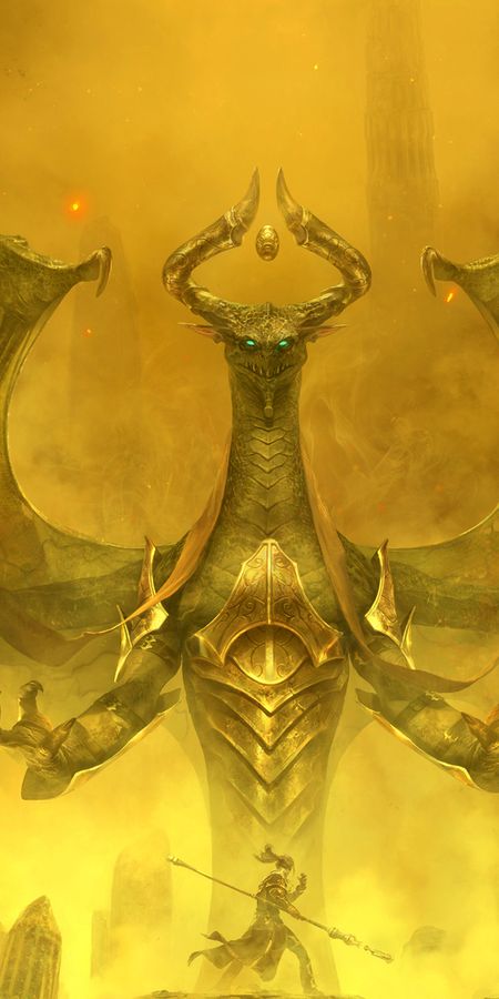 Phone wallpaper: Dragon, Game, Warrior, Demon, Magic: The Gathering free download