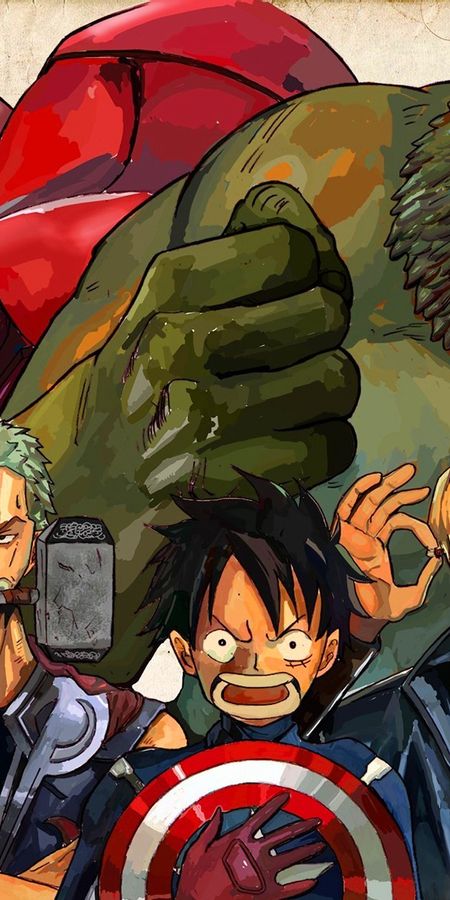 Phone wallpaper: Anime, Avengers, One Piece free download