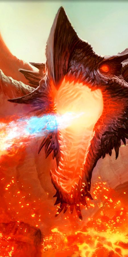 Phone wallpaper: Ancient Hellkite, Magic: The Gathering, Game, Dragon free download