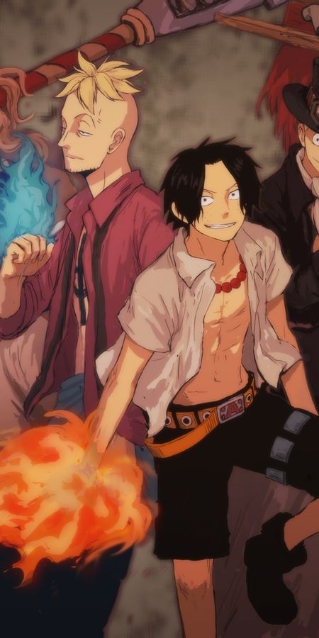 Phone wallpaper: Edward Newgate, Marco (One Piece), Shanks (One Piece), Sabo (One Piece), One Piece, Portgas D Ace, Anime free download