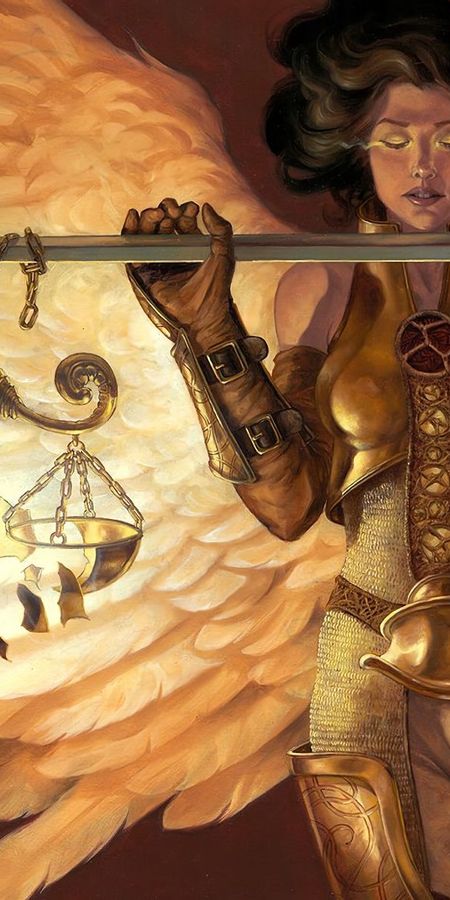 Phone wallpaper: Fantasy, Wings, Game, Angel, Armor, Sword, Magic: The Gathering, Woman Warrior free download