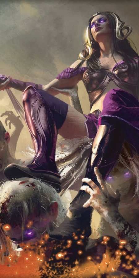 Phone wallpaper: Game, Undead, Liliana Vess, Magic: The Gathering free download