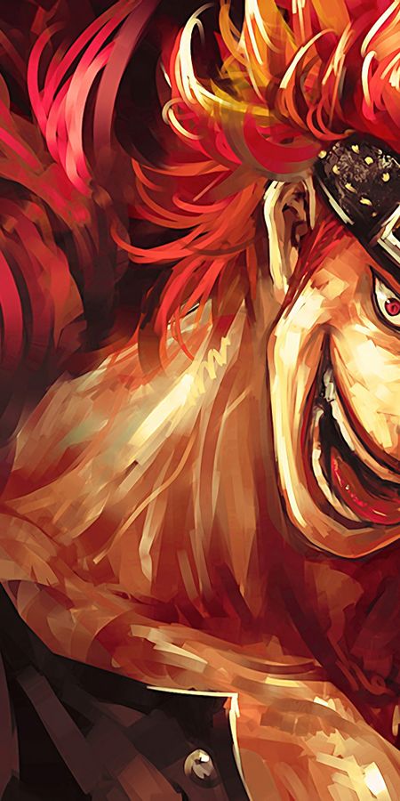 Phone wallpaper: Anime, Red Eyes, Red Hair, One Piece, Eustass Kid free download
