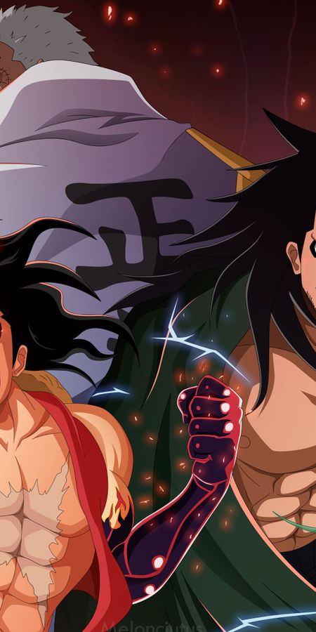 Phone wallpaper: Anime, One Piece, Monkey D Luffy, Monkey D Garp, Monkey D Dragon free download