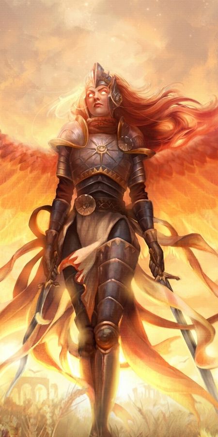 Phone wallpaper: Game, Angel, Magic: The Gathering, Angel Warrior free download