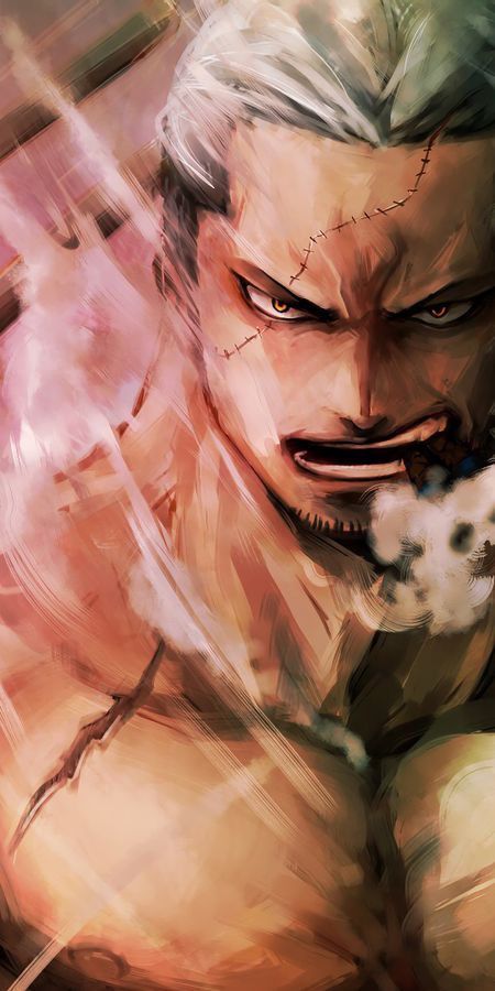 Phone wallpaper: Anime, White Hair, One Piece, Smoking, Smoker (One Piece), Cigar free download
