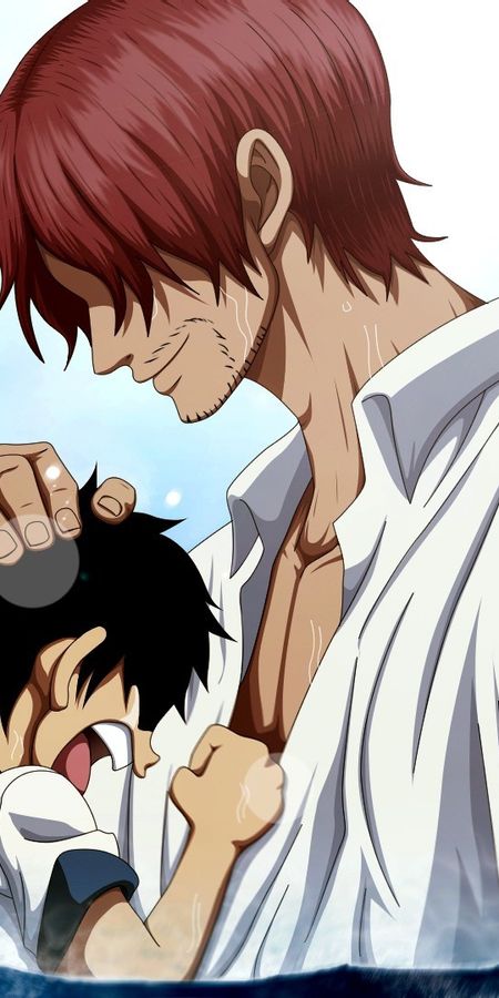 Phone wallpaper: Anime, One Piece, Monkey D Luffy, Shanks (One Piece) free download