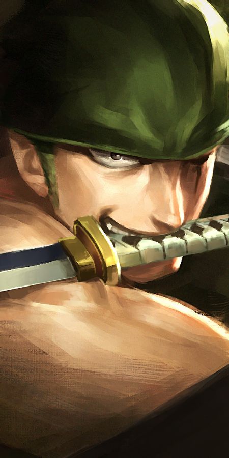 Phone wallpaper: Anime, Green Hair, Sword, Headband, One Piece, Roronoa Zoro free download