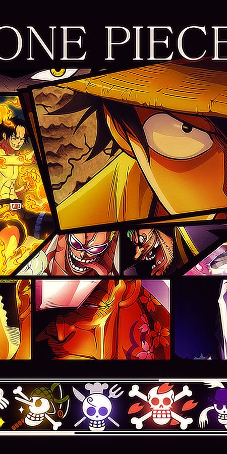 Phone wallpaper: Anime, Portgas D Ace, One Piece, Monkey D Luffy, Gekko Moriah, Donquixote Doflamingo, Bartholomew Kuma, Marshall D Teach free download