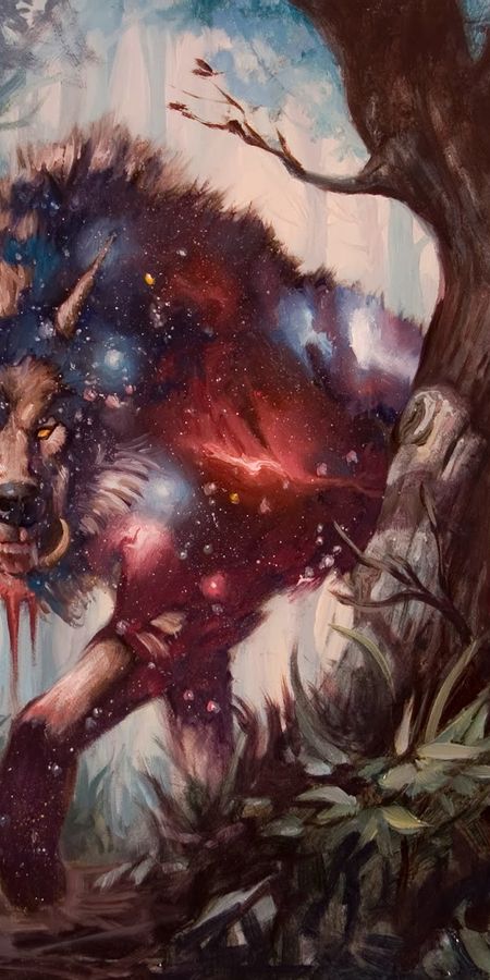 Phone wallpaper: Game, Magic: The Gathering, Nyxborn Wolf free download