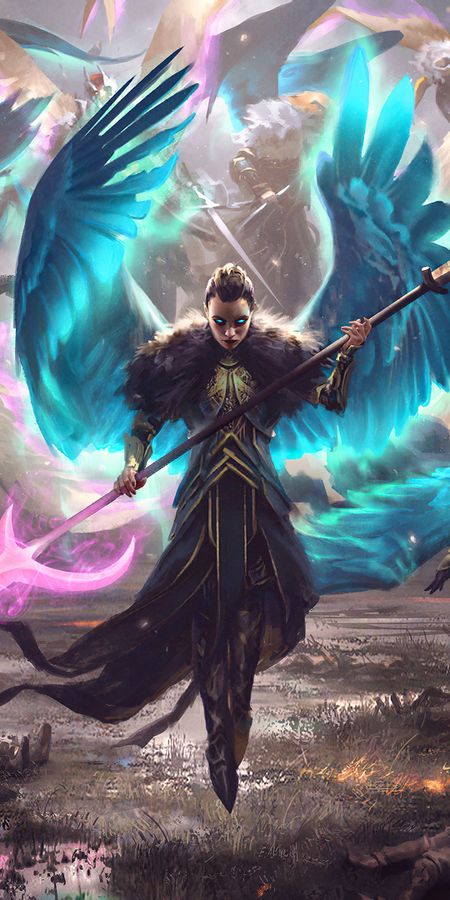 Phone wallpaper: Game, Magic: The Gathering, Angel Warrior free download