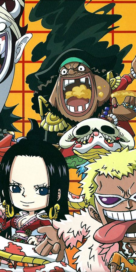 Phone wallpaper: Anime, One Piece, Donquixote Doflamingo, Boa Hancock, Jinbe (One Piece), Bartholomew Kuma, Dracule Mihawk, Marshall D Teach free download