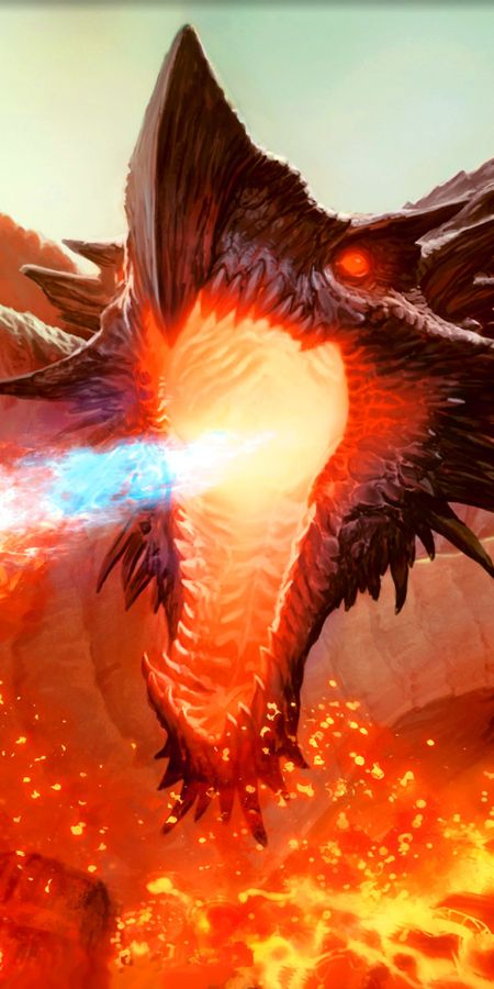 Phone wallpaper: Fantasy, Dragon, Magic: The Gathering, Ancient Hellkite free download