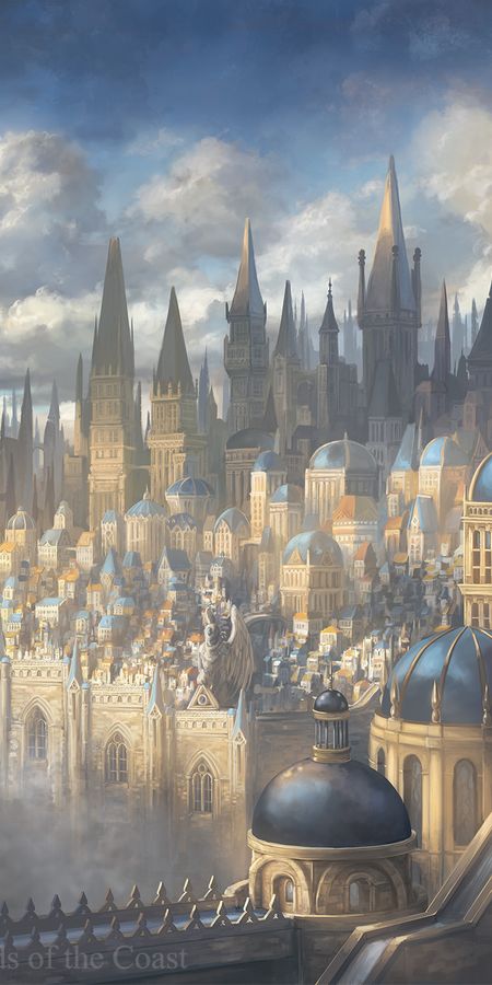 Phone wallpaper: City, Building, Game, Magic: The Gathering free download