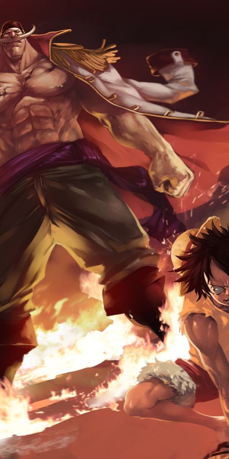 Phone wallpaper: Anime, One Piece, Monkey D Luffy, Edward Newgate free download