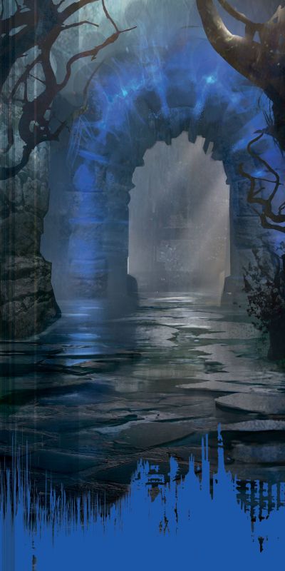 Phone wallpaper: Landscape, Fantasy, Magic: The Gathering, Dimir Guildgate free download