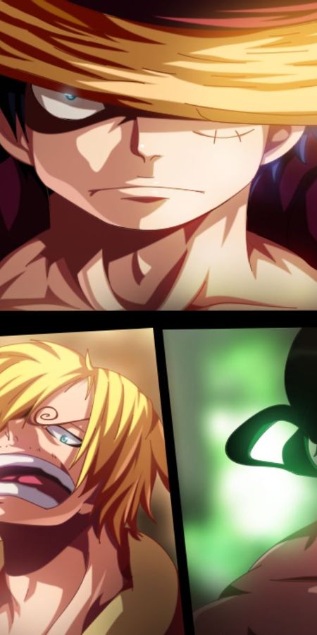 Phone wallpaper: Anime, One Piece, Roronoa Zoro, Monkey D Luffy, Sanji (One Piece) free download