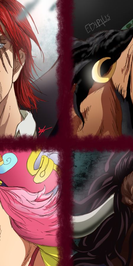 Phone wallpaper: Anime, One Piece, Shanks (One Piece), Marshall D Teach, Kaido (One Piece), Charlotte Linlin free download