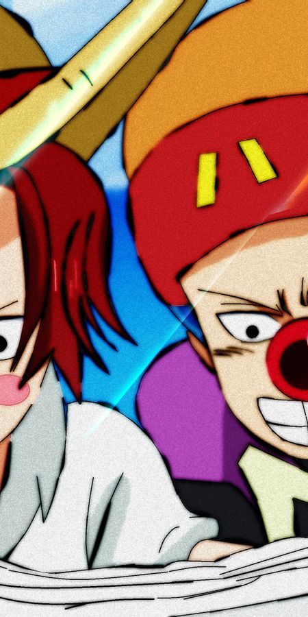 Phone wallpaper: Anime, One Piece, Shanks (One Piece), Buggy (One Piece) free download