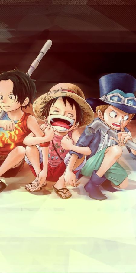 Phone wallpaper: Anime, Portgas D Ace, One Piece, Monkey D Luffy, Sabo (One Piece) free download