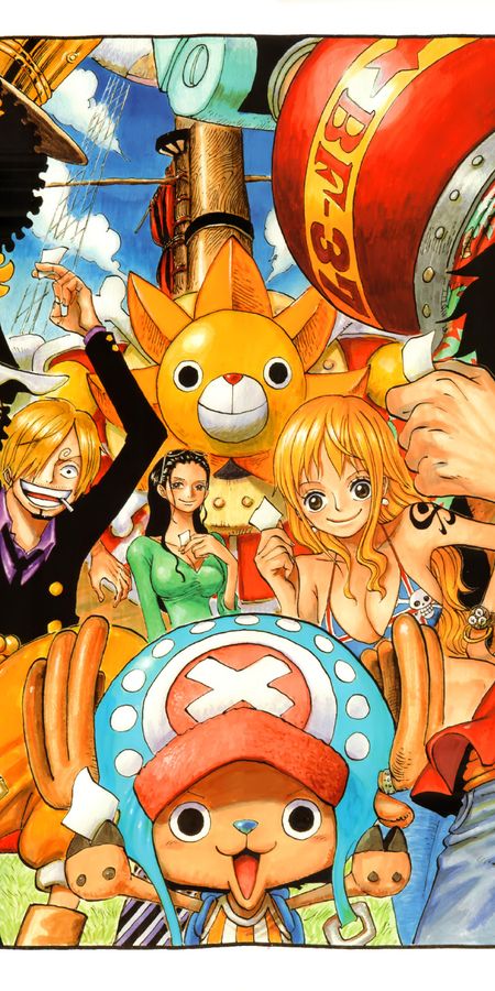 Phone wallpaper: Anime, One Piece, Tony Tony Chopper, Roronoa Zoro, Monkey D Luffy free download