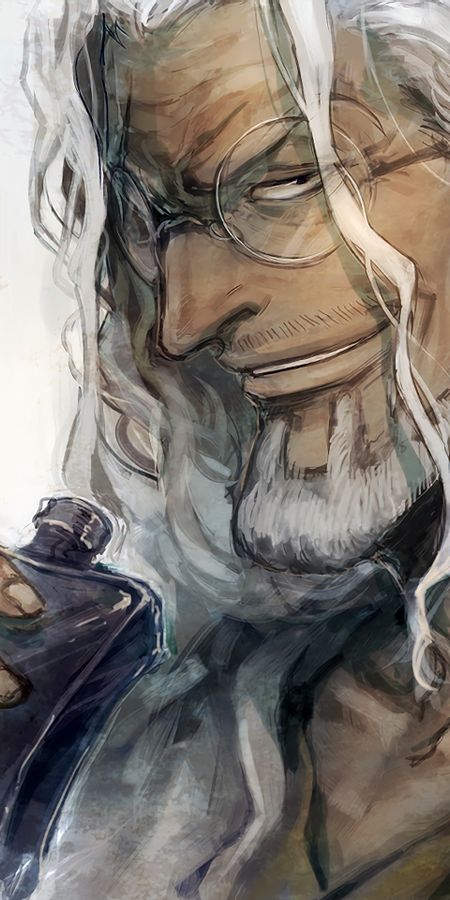 Phone wallpaper: Anime, Glasses, White Hair, One Piece, Alcohol, Silvers Rayleigh free download