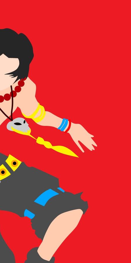 Phone wallpaper: Anime, Black Hair, Minimalist, Portgas D Ace, One Piece free download