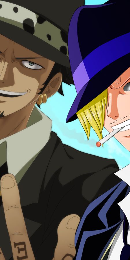 Phone wallpaper: Anime, One Piece, Sanji (One Piece), Trafalgar Law free download