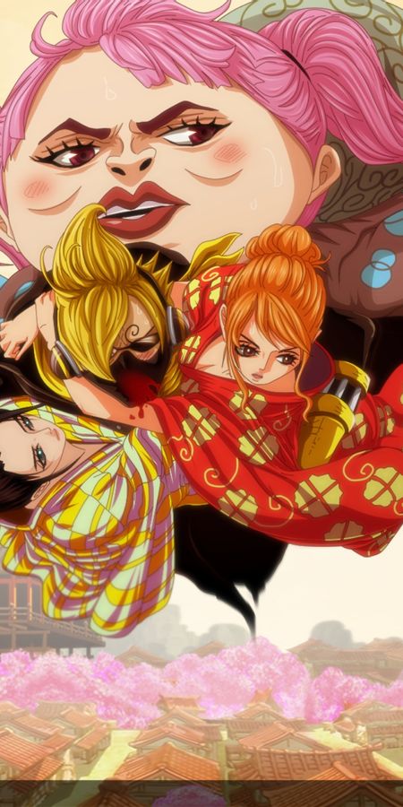 Phone wallpaper: Anime, One Piece, Nami (One Piece), Sanji (One Piece), Nico Robin, Shinobu (One Piece) free download