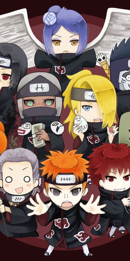 Phone wallpaper: Deidara (Naruto), Hidan (Naruto), Kakuzu (Naruto), Kisame Hoshigaki, Sasori (Naruto), Zetsu (Naruto), Konan (Naruto), Akatsuki (Naruto), Pain (Naruto), Obito Uchiha, Itachi Uchiha, Anime, Naruto free download