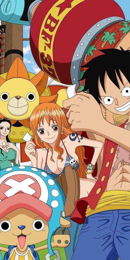 Phone wallpaper: Anime, One Piece, Tony Tony Chopper, Roronoa Zoro, Nami (One Piece), Nico Robin, Sunny (One Piece) free download