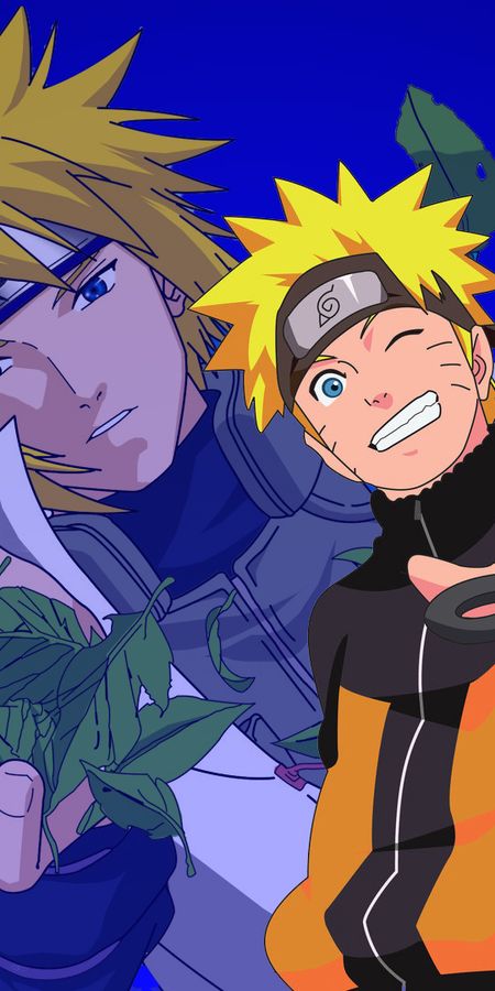 Phone wallpaper: Anime, Naruto, Minato Namikaze, Naruto Uzumaki free download