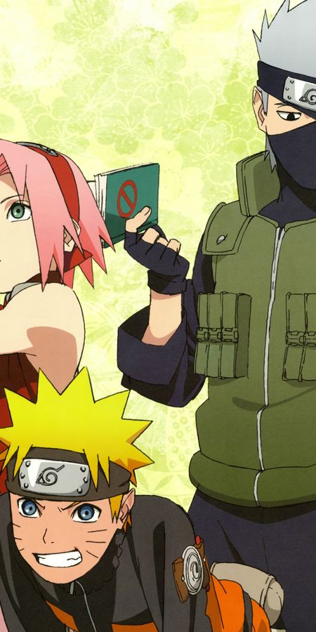 Phone wallpaper: Sai (Naruto), Kakashi Hatake, Sakura Haruno, Anime, Naruto, Naruto Uzumaki free download