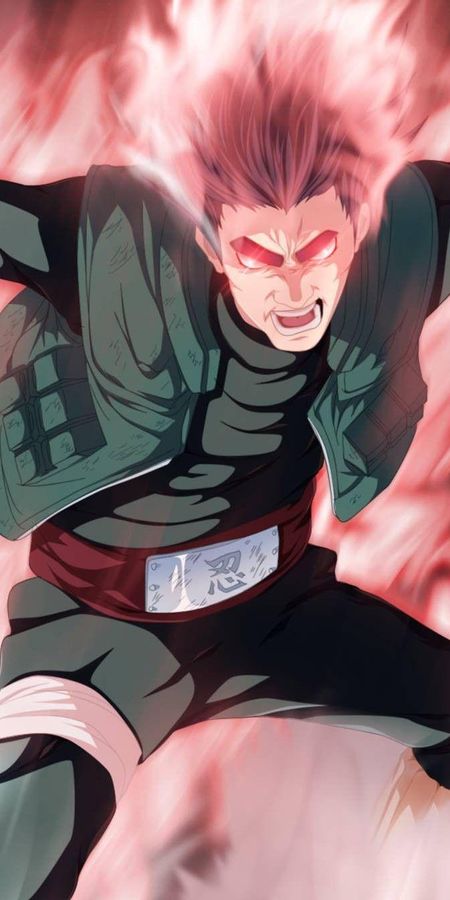 Phone wallpaper: Anime, Naruto, Might Guy, Eight Gates (Naruto) free download