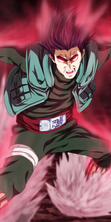 Phone wallpaper: Anime, Naruto, Might Guy, Eight Gates (Naruto) free download