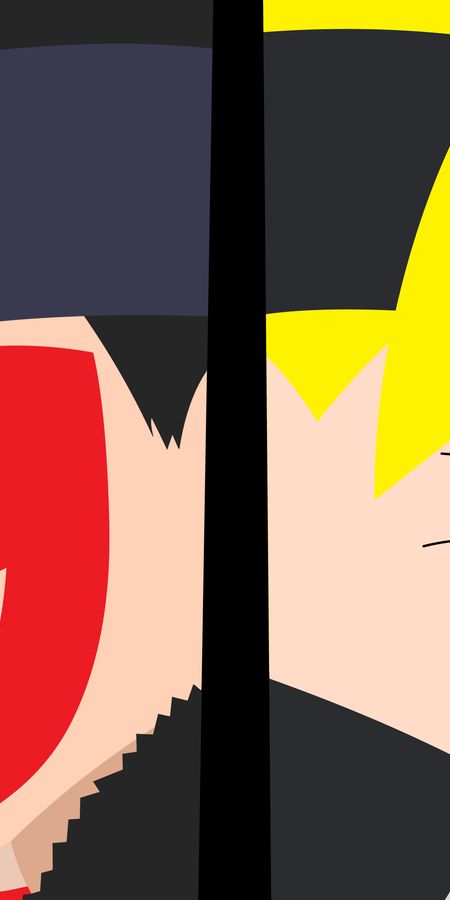 Phone wallpaper: Anime, Naruto, Blonde, Green Eyes, Blue Eyes, Black Hair, Minimalist, Boruto Uzumaki, Boruto, Boruto (Anime), Boruto: Naruto Next Generations, Shinki (Naruto) free download