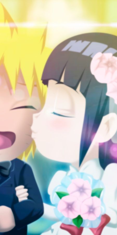 Phone wallpaper: Anime, Wedding, Naruto, Hinata Hyuga, Naruto Uzumaki, Chibi free download